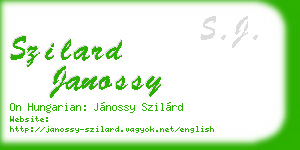 szilard janossy business card