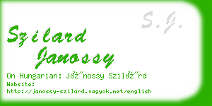 szilard janossy business card